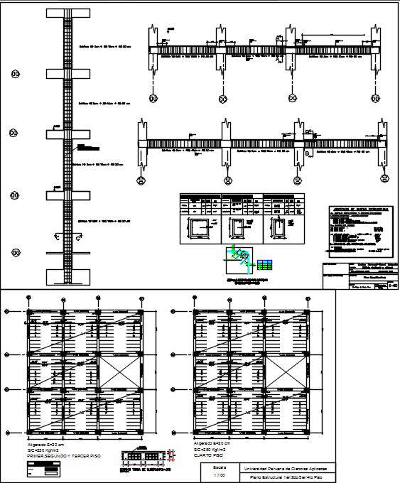 Steel strucural plan detail. - Cadbull