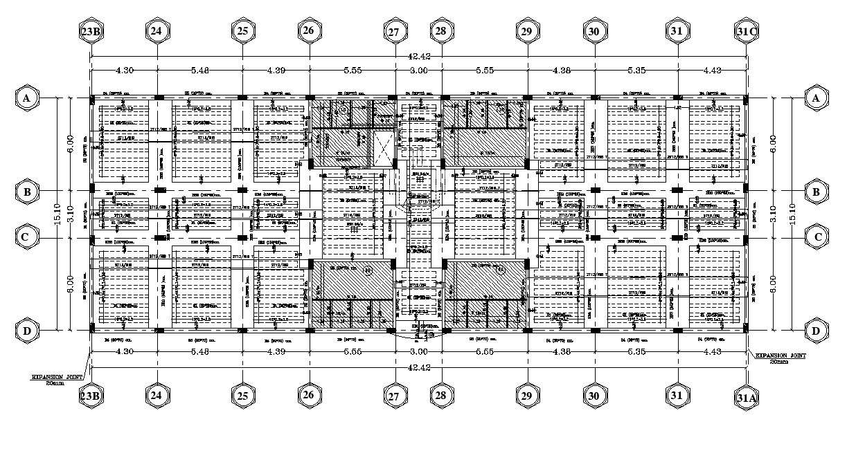 Steel Reinforcement Details For Ground Floor Roof Plan CAD Drawing In ...