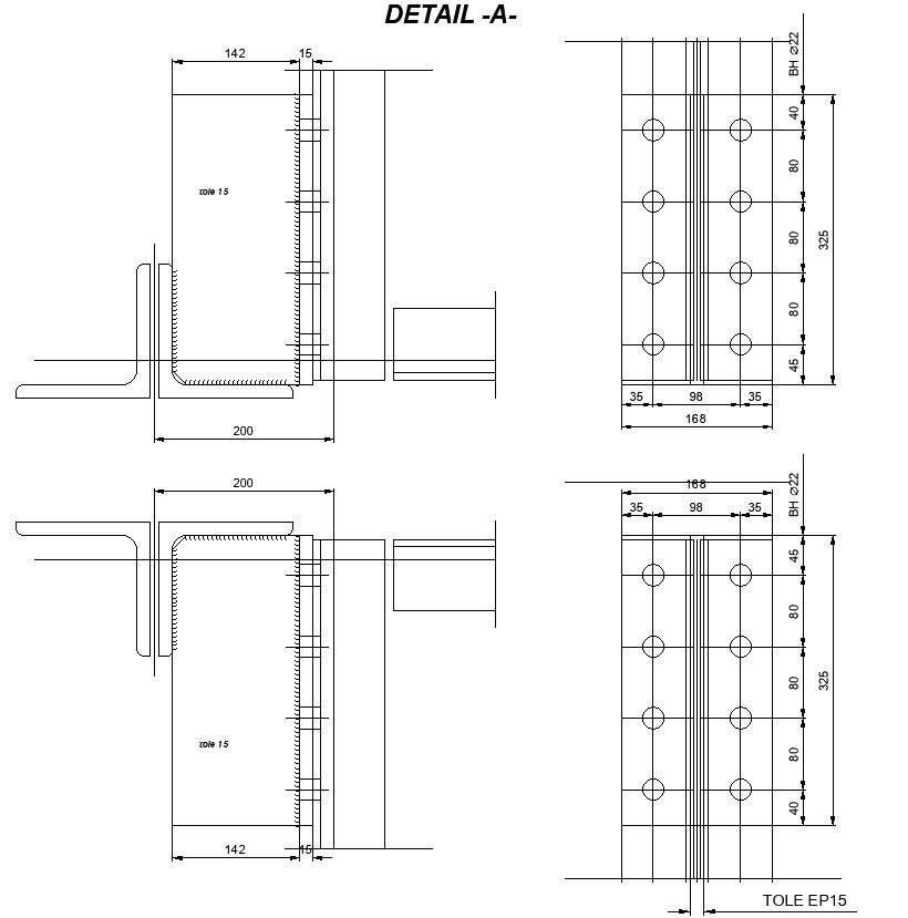 Steel Plate Section Details In Autocad 2d Drawing Cad File Dwg File Cadbull 