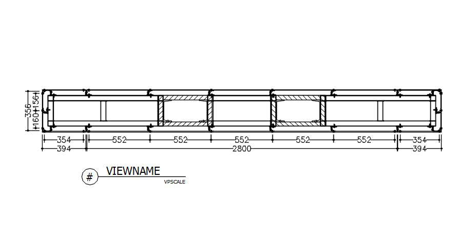 Steel Plate Section In Autocad 2d Drawing Cad File Dwg File Cadbull 