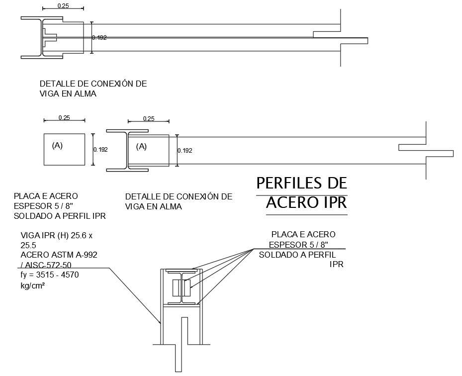 Steel profile joinery drawing presented in this file | Download 2d ...