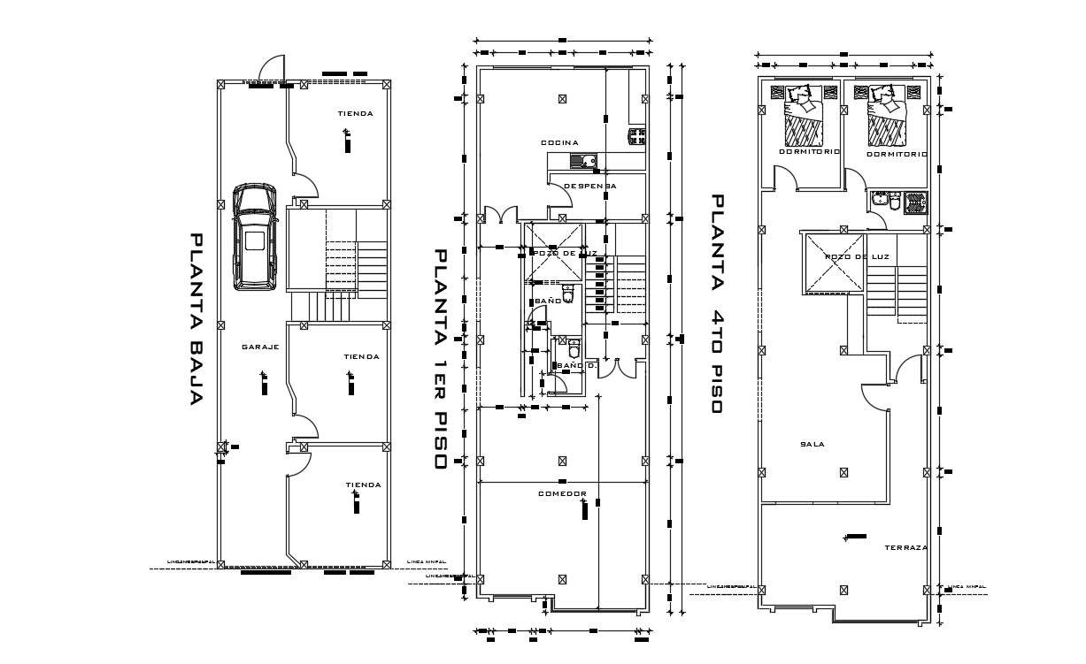 Story House Details In DWG File - Cadbull