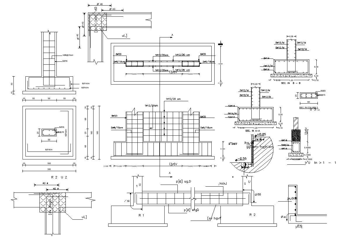 Structural Beam And Column Design AutoCAD File Free Download - Cadbull