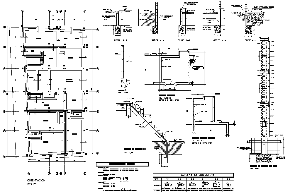 Structural building plan layout file - Cadbull