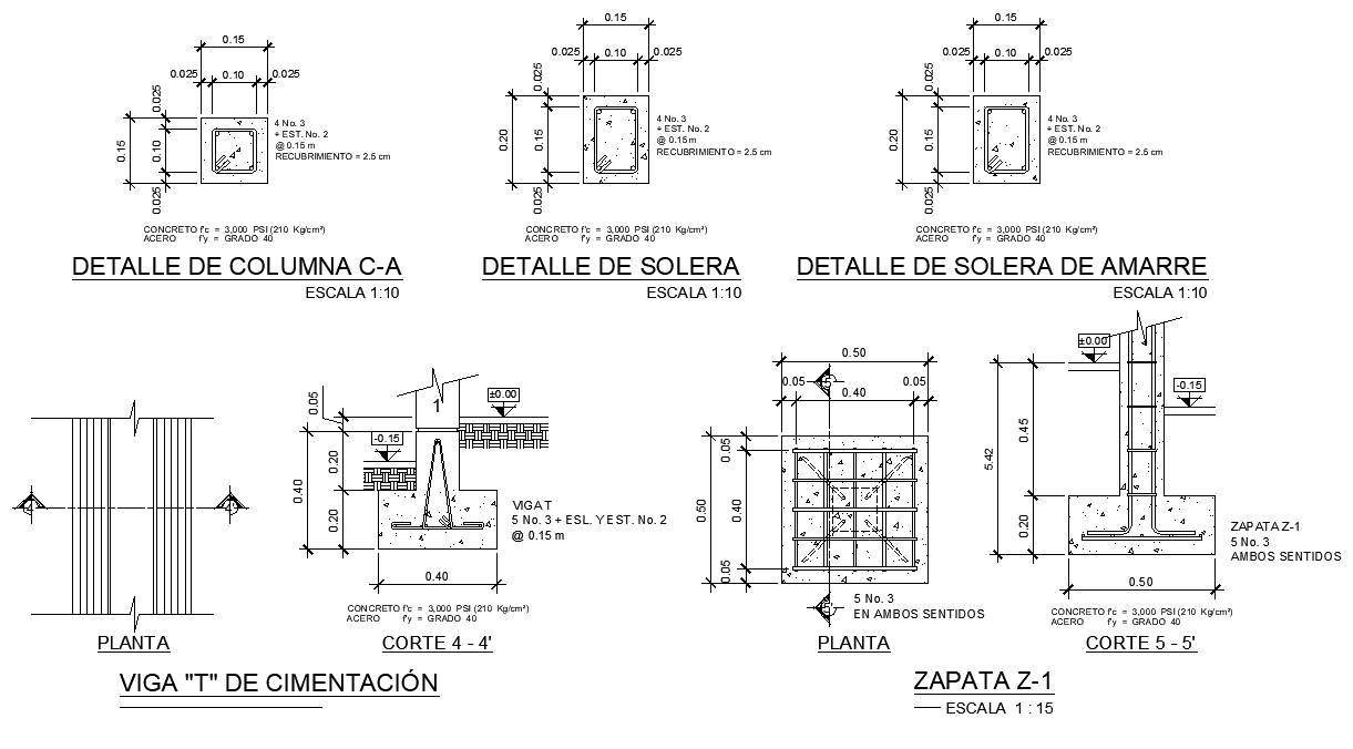 Structural detail layout file - Cadbull