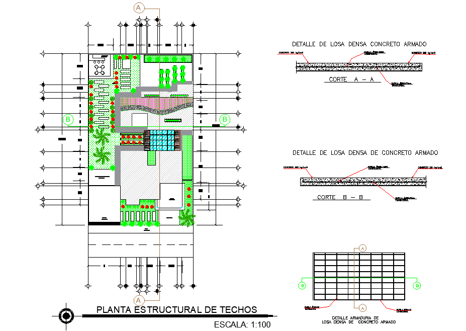  Structural  house  plan  autocad file Cadbull