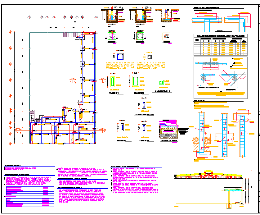 Structural member detail and section view detail dwg file - Cadbull