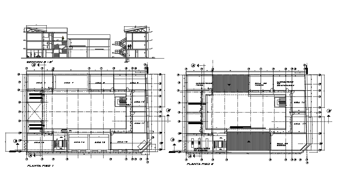 Structural Plan And Section Plan Detail Dwg File - Cadbull