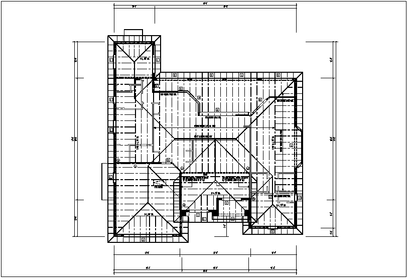 Roof Structure And Beam Column Plan Elevation And Section View Detail ...