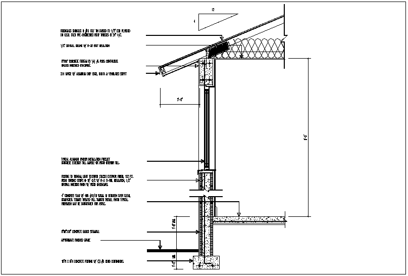 Structural view with footing and tie beam dwg file - Cadbull