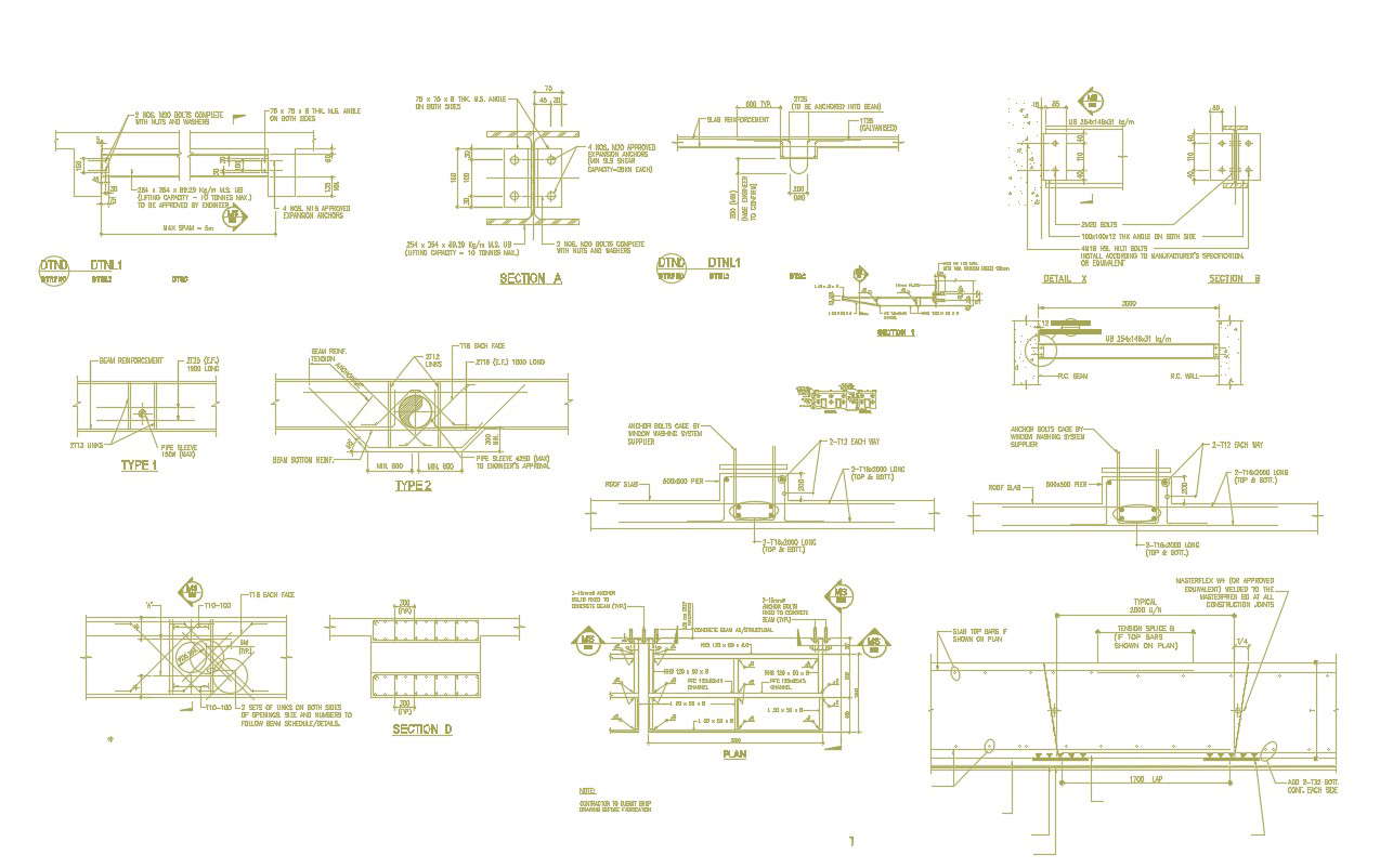 Structure Beam Reinforcement Drawing AutoCAD File - Cadbull