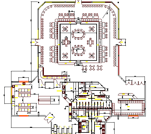 Structure Details of Two Flooring Restaurant Design dwg file - Cadbull