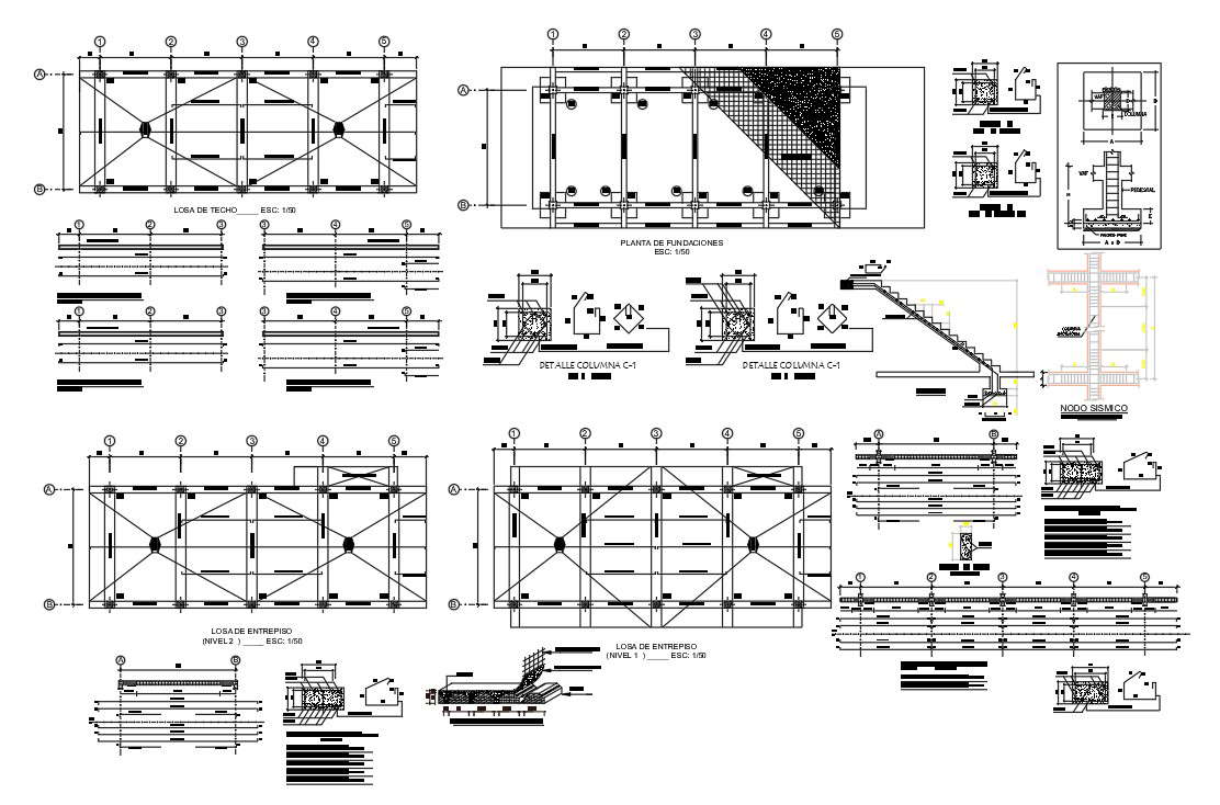 Structure Foundation CAD Block With AutoCAD File - Cadbull