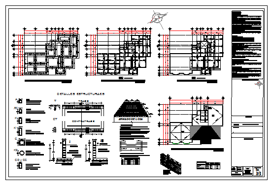 Structure detail design drawing of Residential house design - Cadbull