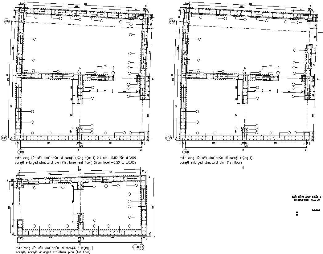 Structure Plan Of Foundation Autocad File 2d Drawing Dwg Format Cadbull