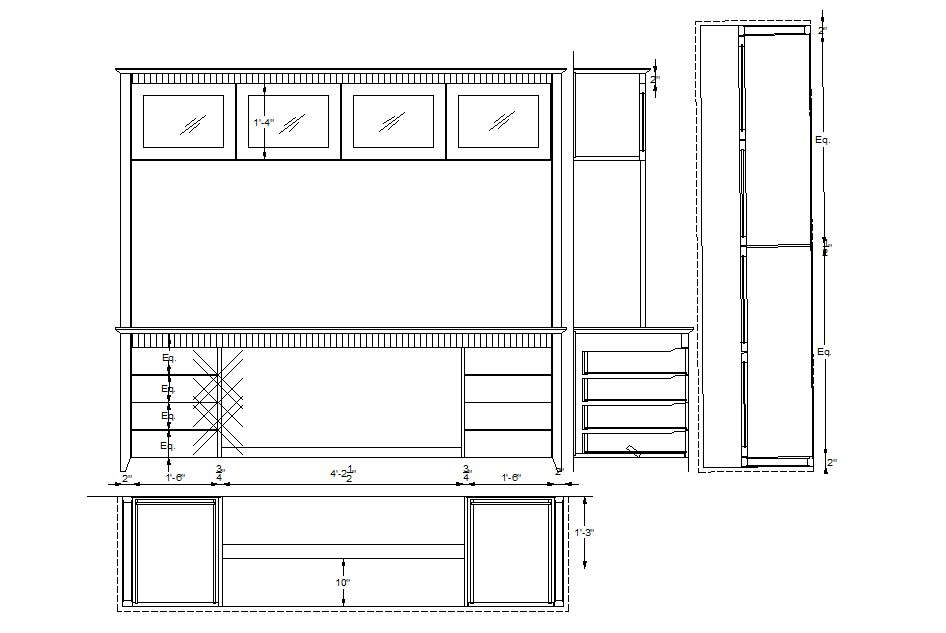 study-table-design-in-autocad-file-cadbull