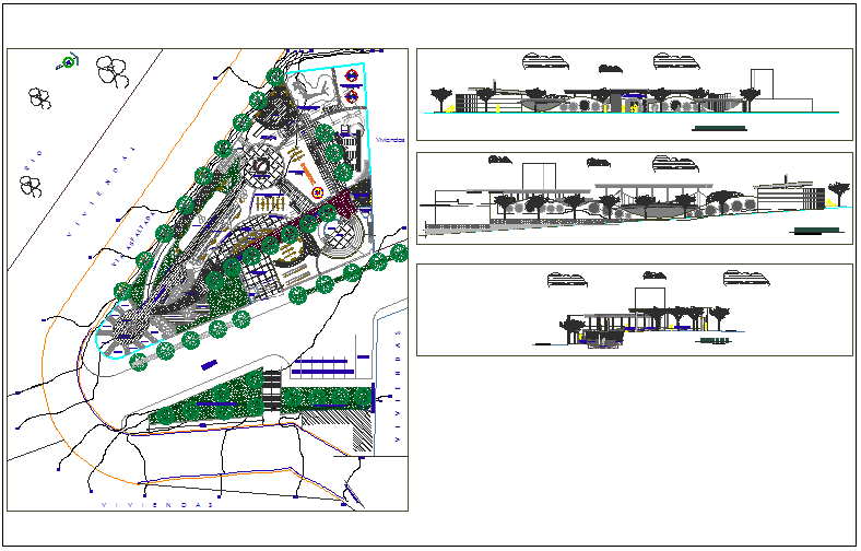 Surveying data and site plan layout view detail with dimensions detail ...