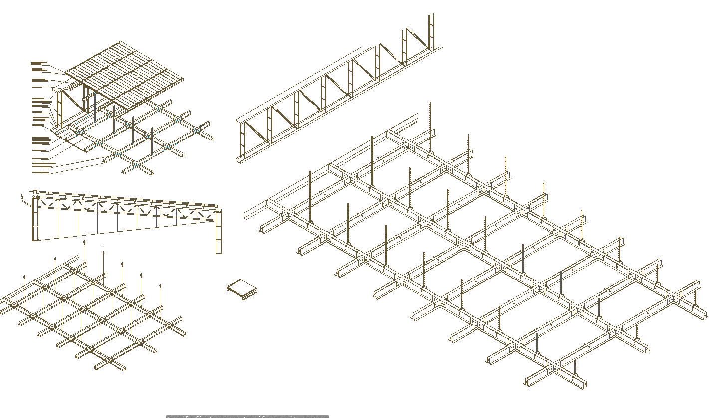 Suspended Ceiling Sections Detail In Autocad Dwg Files Cadbull