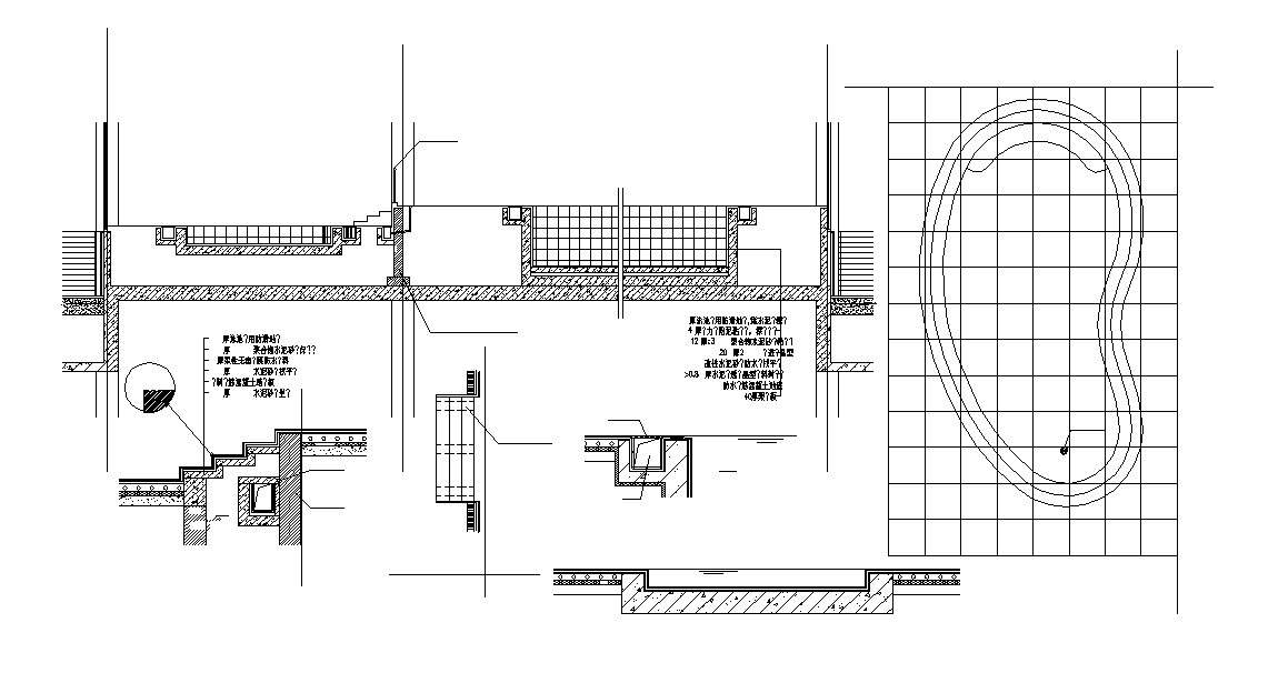 Swimming Pool Plan And Section Autocad File Free Cadbull