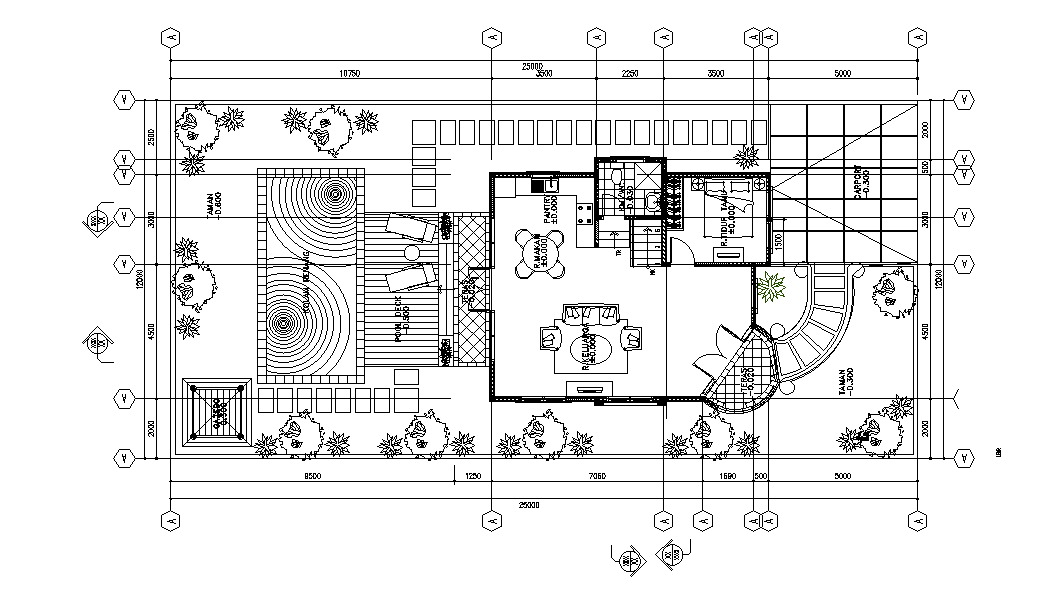 Swimming Pool House Floor Plan CAD Drawing Download DWG File - Cadbull