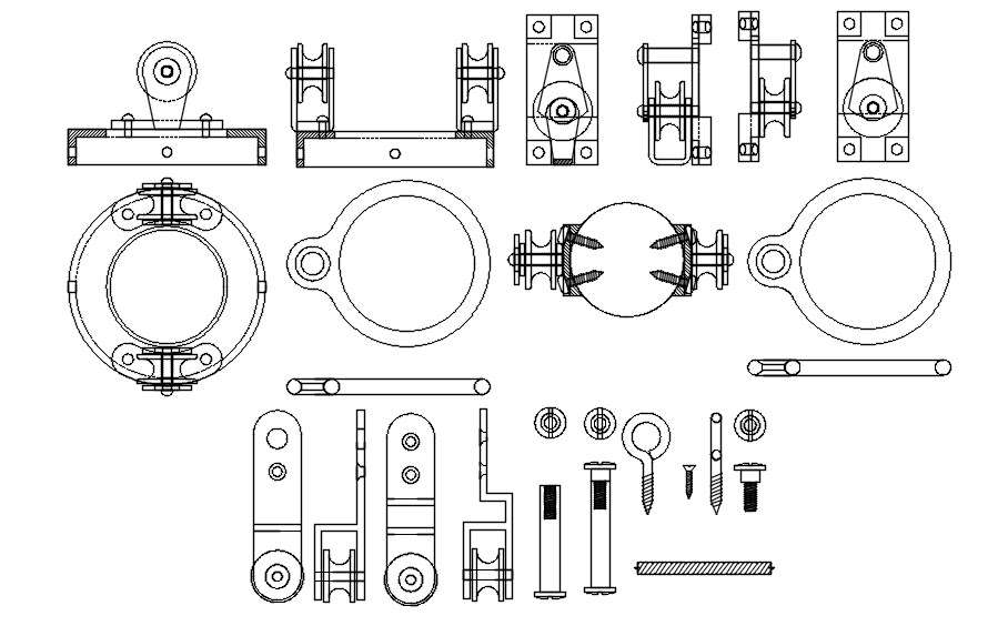 Swing Fixtures Design In AutoCAD 2D Drawing, Dwg File, CAD File - Cadbull