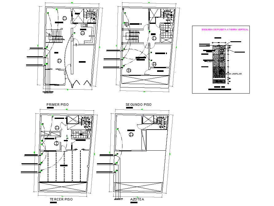 Switch board connect plan layout file - Cadbull