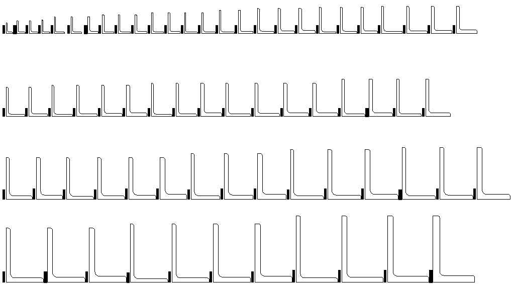 T shaped profiles for sections dwg file - Cadbull