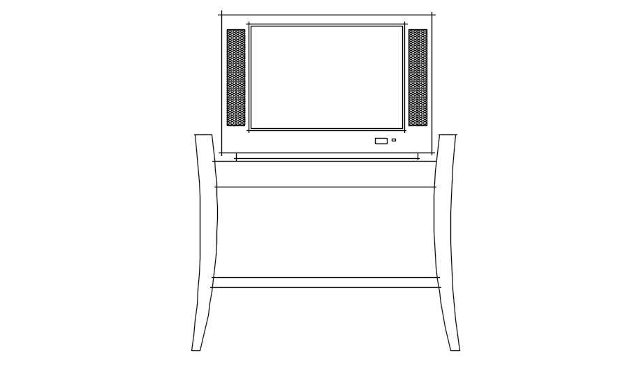 Tv Table Design In Autocad Drawing Dwg File Cad File Cadbull