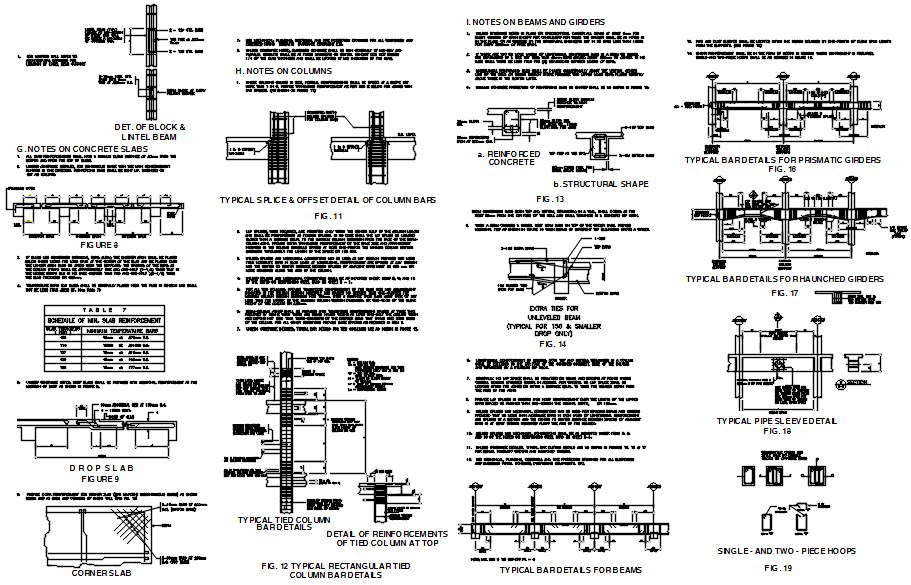 TYPICAL RECTANGULAR TIED COLUMN BAR DETAILS design in AutoCAD 2D ...