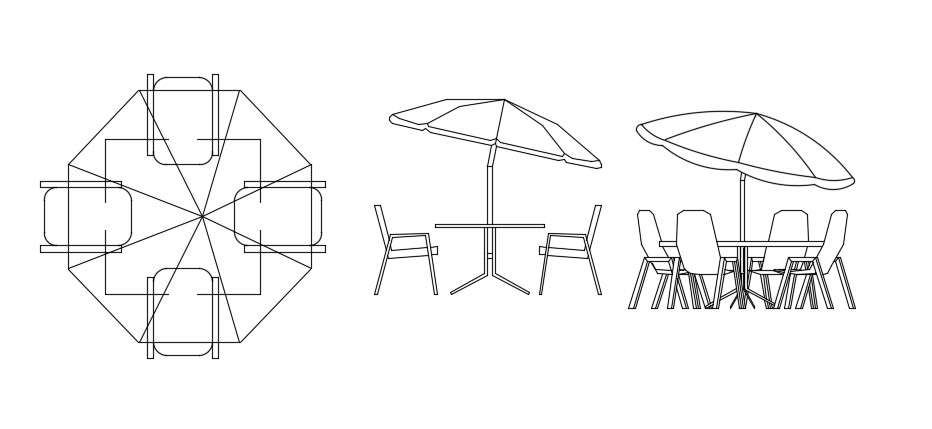 Table and Chair Furniture Elevation Design CAD File - Cadbull