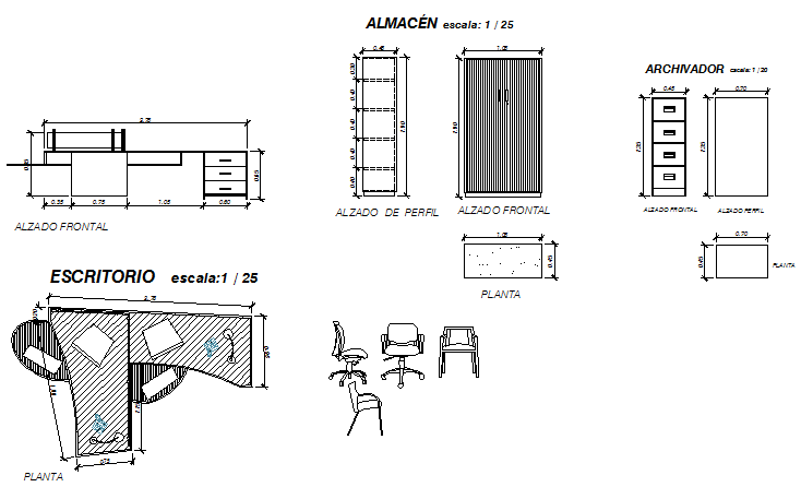 Table design drawing of furniture of offices used - Cadbull