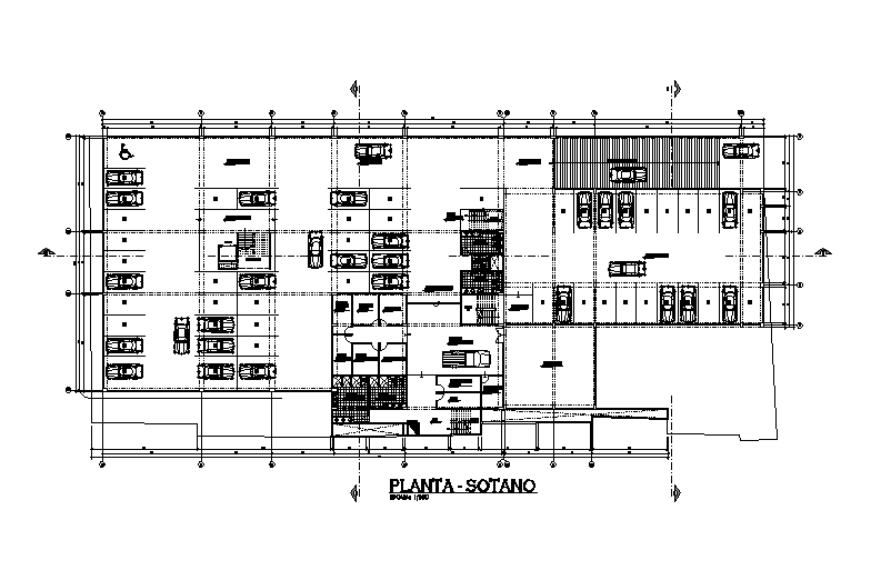 Tax Administration Building Basement Parking Lot DWG File - Cadbull