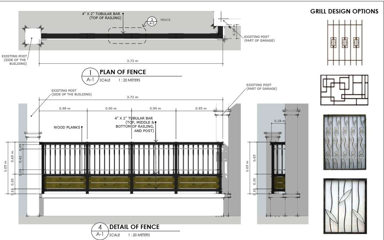 Terrace Fence Design Cadbull