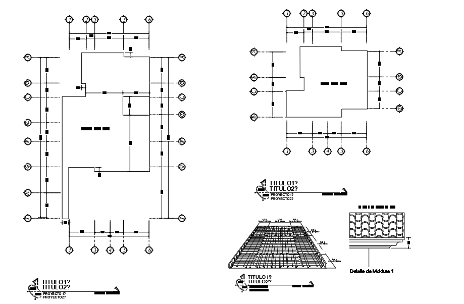 Terrace roof construction layout - Cadbull