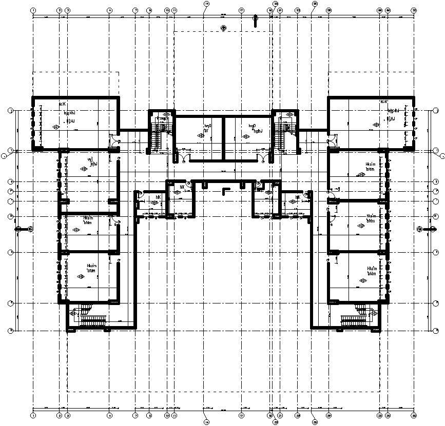 Terrace Framing Layout Of A University. - Cadbull