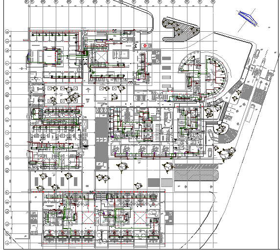 The Architecture Design of Hospital dwg file - Cadbull