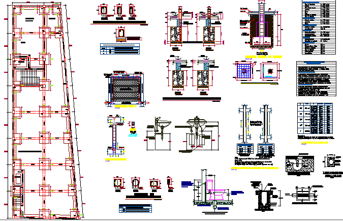 Beam and Foundation design dwg file - Cadbull