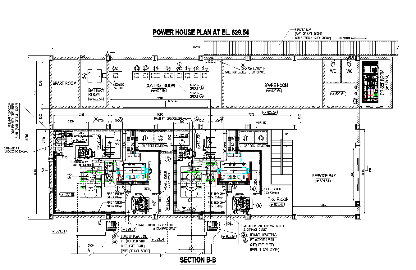 The Powerhouse Of A Mini Hydro electric Power Plant Plan Detail Dwg File Cadbull