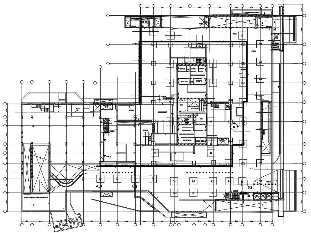 The AutoCAD DWG drawing files of the Apartment Building Column marking ...