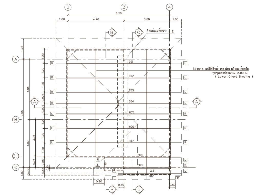 The AutoCAD drawing file shows the details of the 10.5x11.8 meter ...