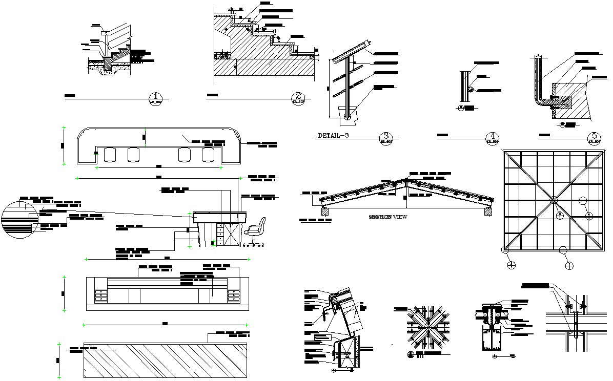 The AutoCAD file shows the details of the truss sectional drawing ...