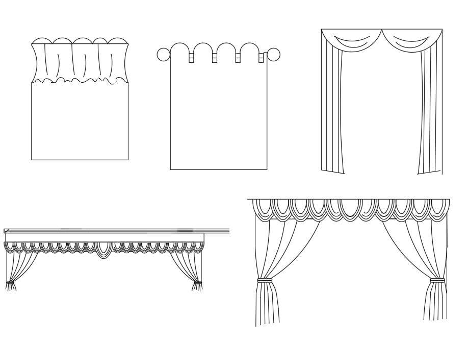 The Autocad 2D drawing having the details of different styles of window ...