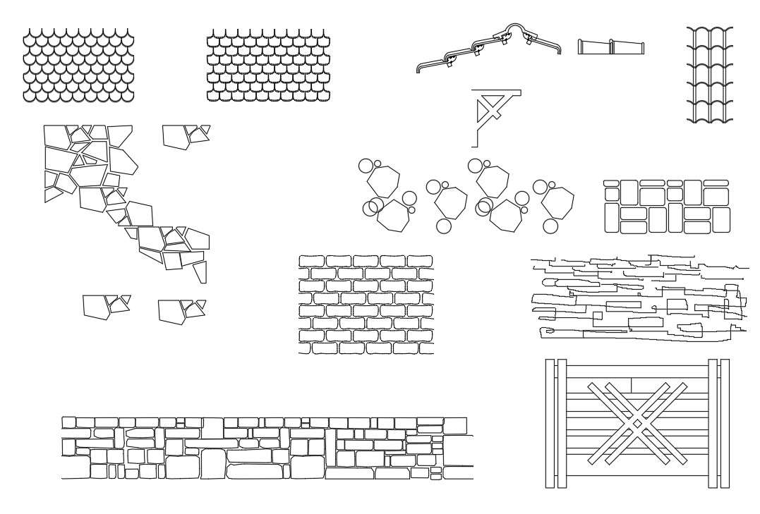 The Cad 2d Drawing File Contains Various Types Of Brick Design Blockdownload The Autocad 9716