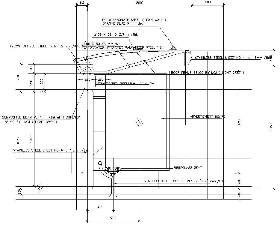 The CAD DWG Drawing file of the stainless steel sheet section design is ...