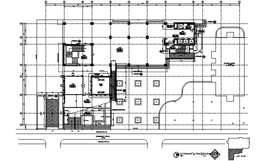 The Column plan of the Hotel building and typical section details are ...