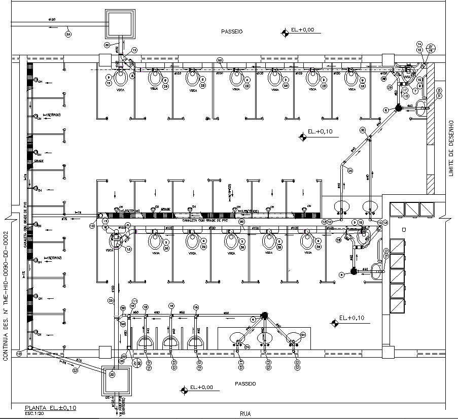 The Water piping layout for a kitchen diagram given in this AutoCAD 2D ...