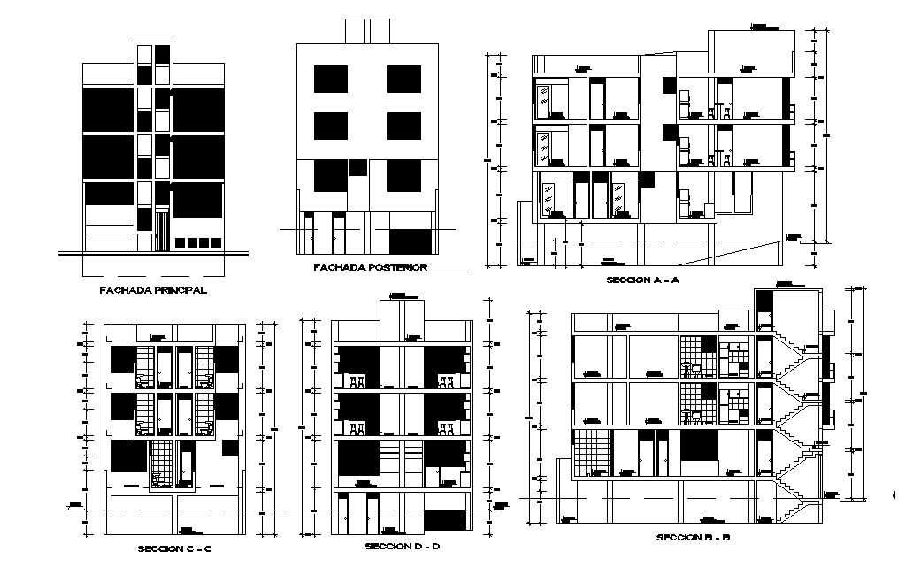 The apartment section detail drawing defined in this AutoCAD file ...