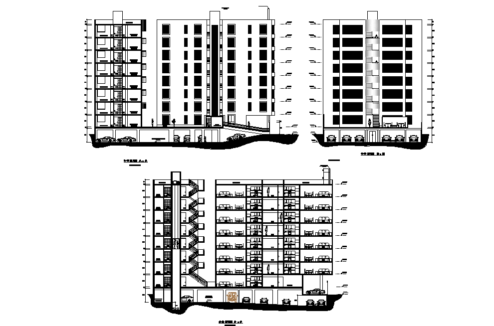 The apartment section detail the drawing provided in this AutoCAD file ...