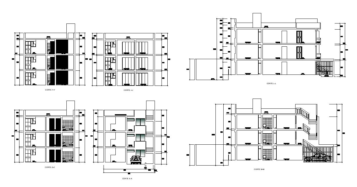 The apartment section separated in this AutoCAD drawing file. Download ...