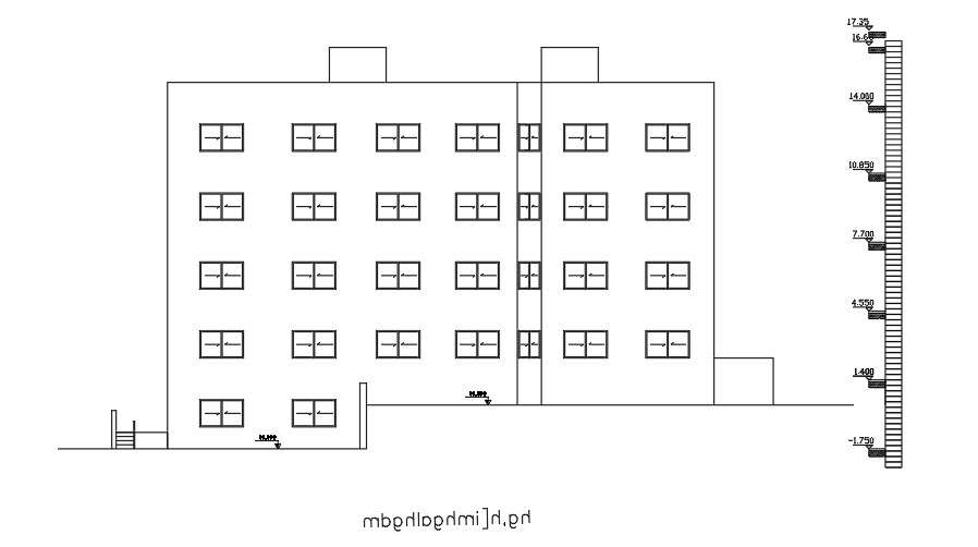 The Back Side Of The 25x21m Apartment Building Drawing Cadbull   Thebacksideofthe25x21mapartmentbuildingdrawingWedOct2021070721 